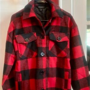 NWOT - Black & Red Buffalo Check Plaid Shacket - Size S - Never Worn